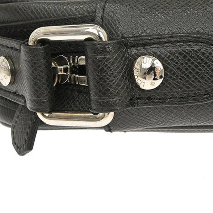 Louis Vuitton Dimitri Messenger Taiga Leather, Black, Leather, Shoulder Bag