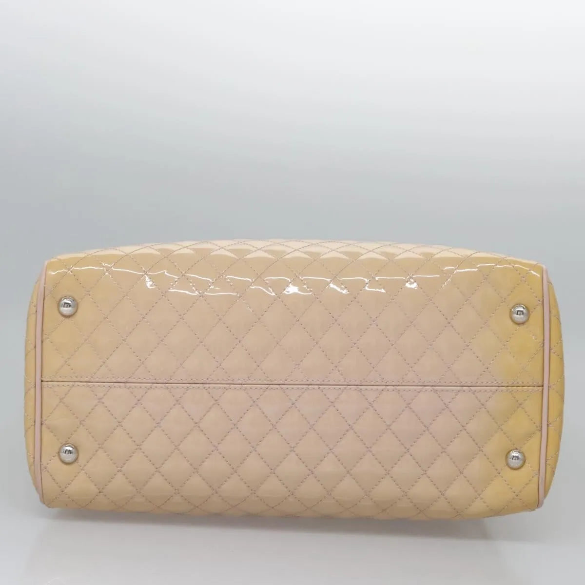 Salvatore Ferragamo Vala Patent leather, Beige, Patent Leather, Handbag