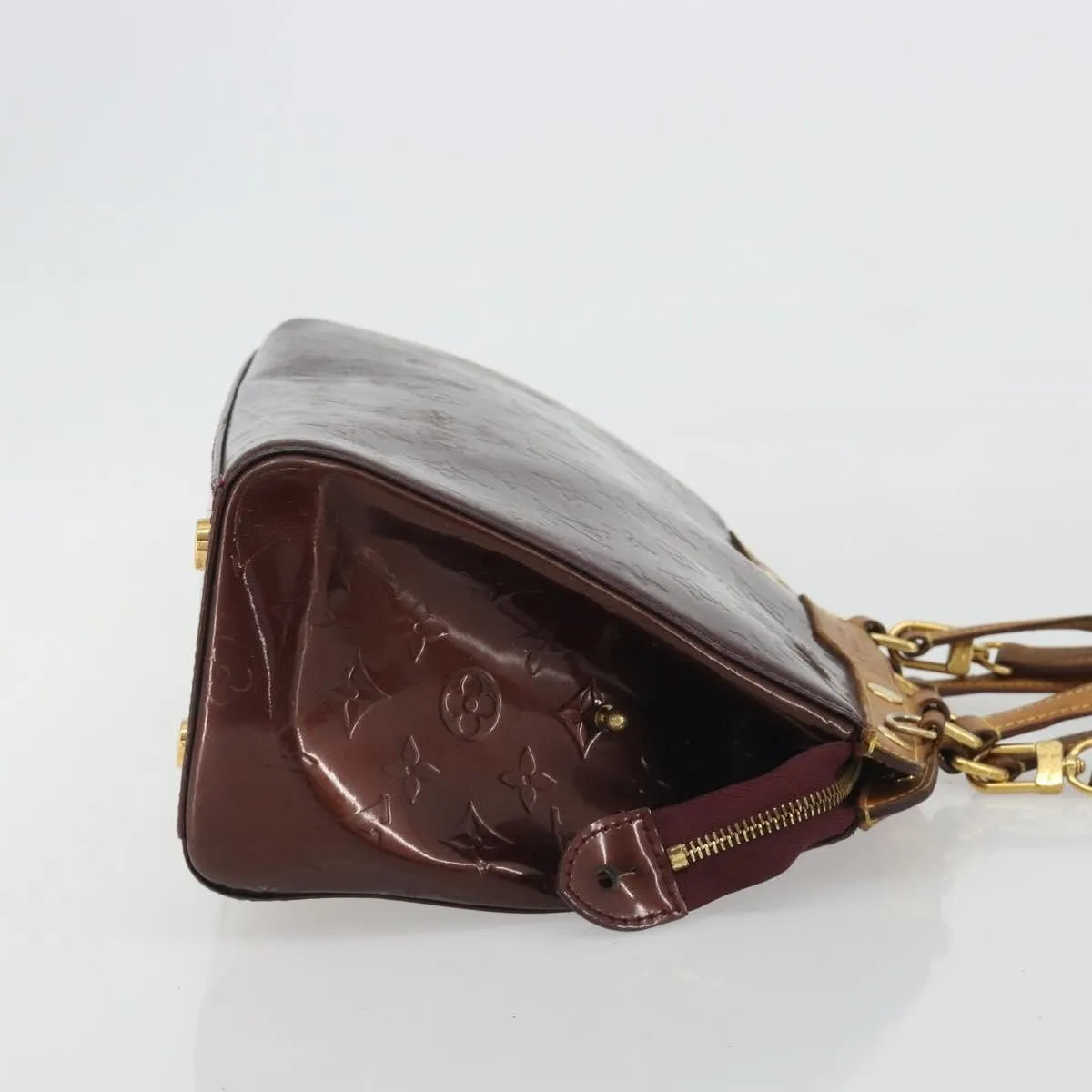 Louis Vuitton Brea Monogram Vernis, Burgundy, Patent Leather, Handbag