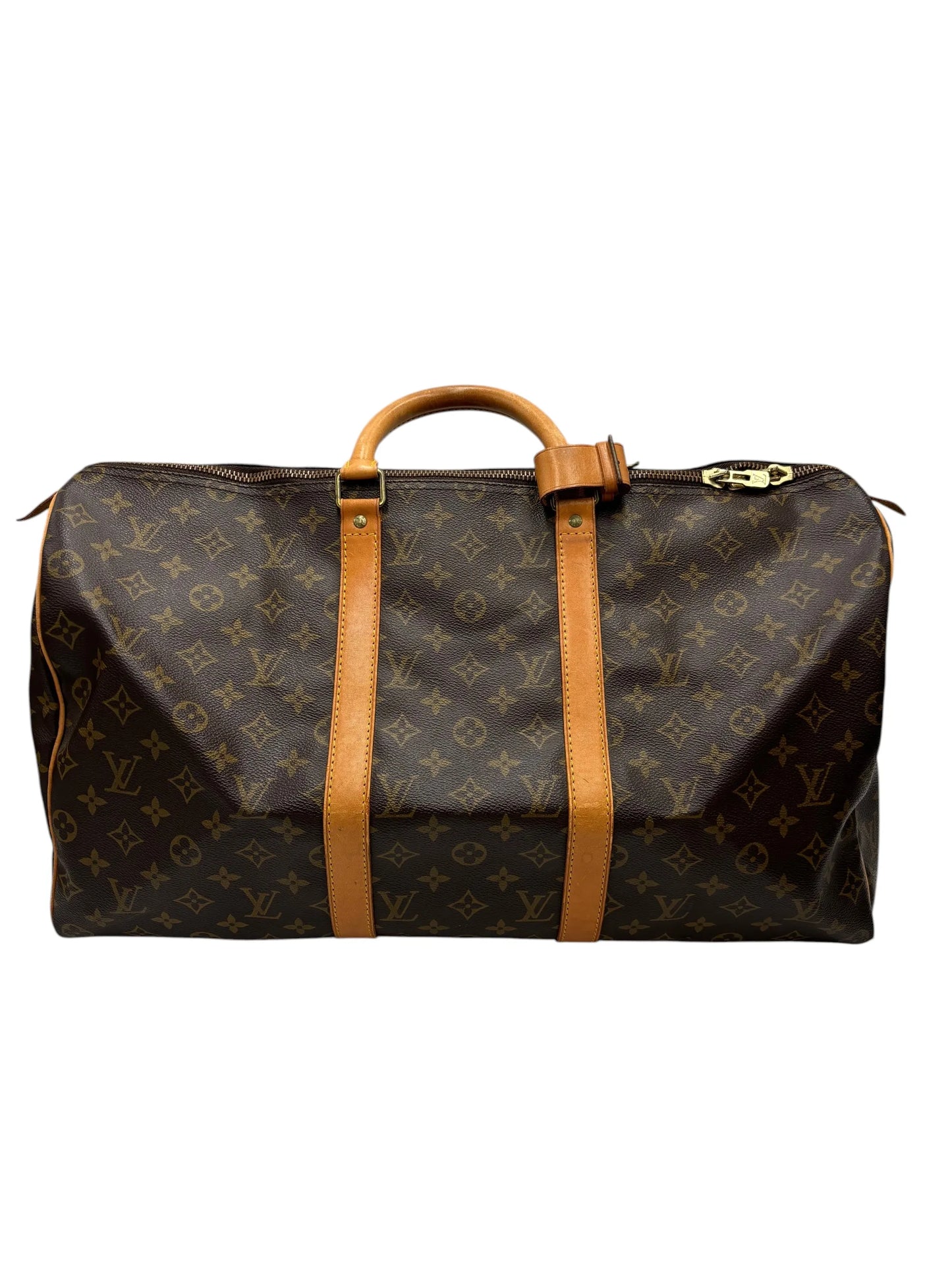 Louis Vuitton Keepall Monogram Canvas, Beige, Canvas, Travel Bag