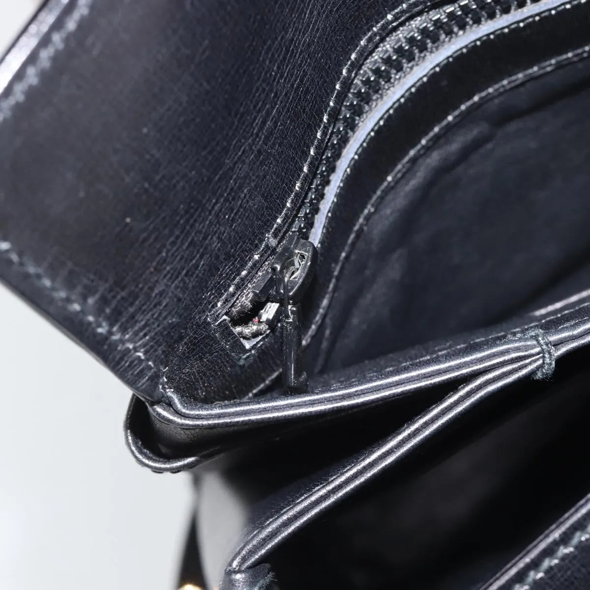 Gucci Vintage Leather, Black, Leather, Shoulder Bag