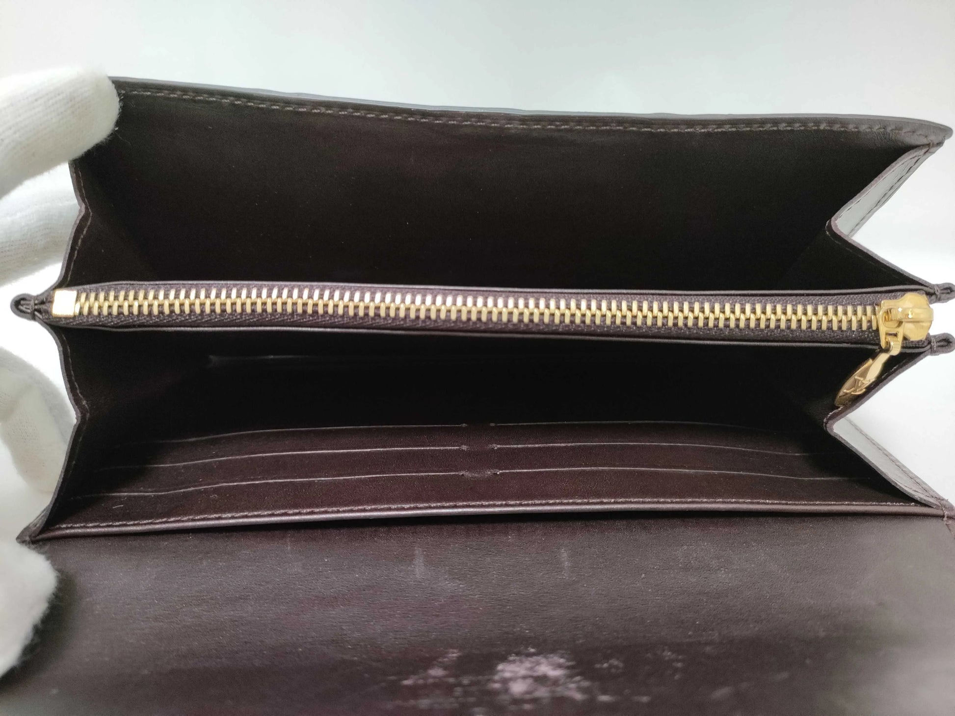 Louis Vuitton Portefeuille Sarah Patent Leather, Burgundy, Patent Leather, Wallet