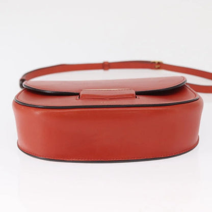 Celine Trotteur Messenger Calfskin, Orange, Leather, Shoulder Bag