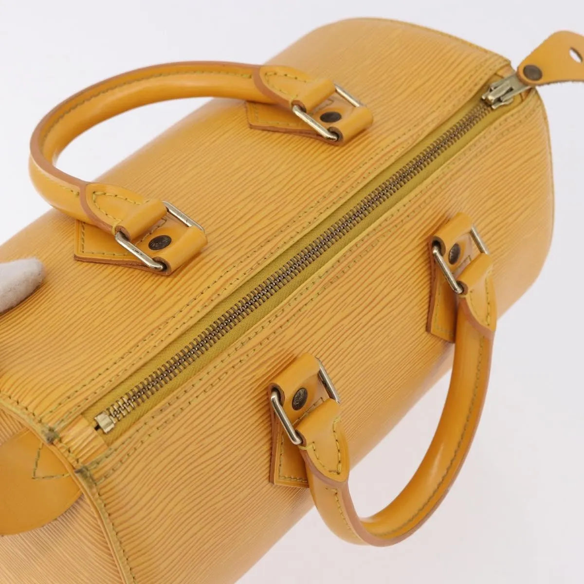 Louis Vuitton Speedy Epi, Yellow, Leather, Handbag