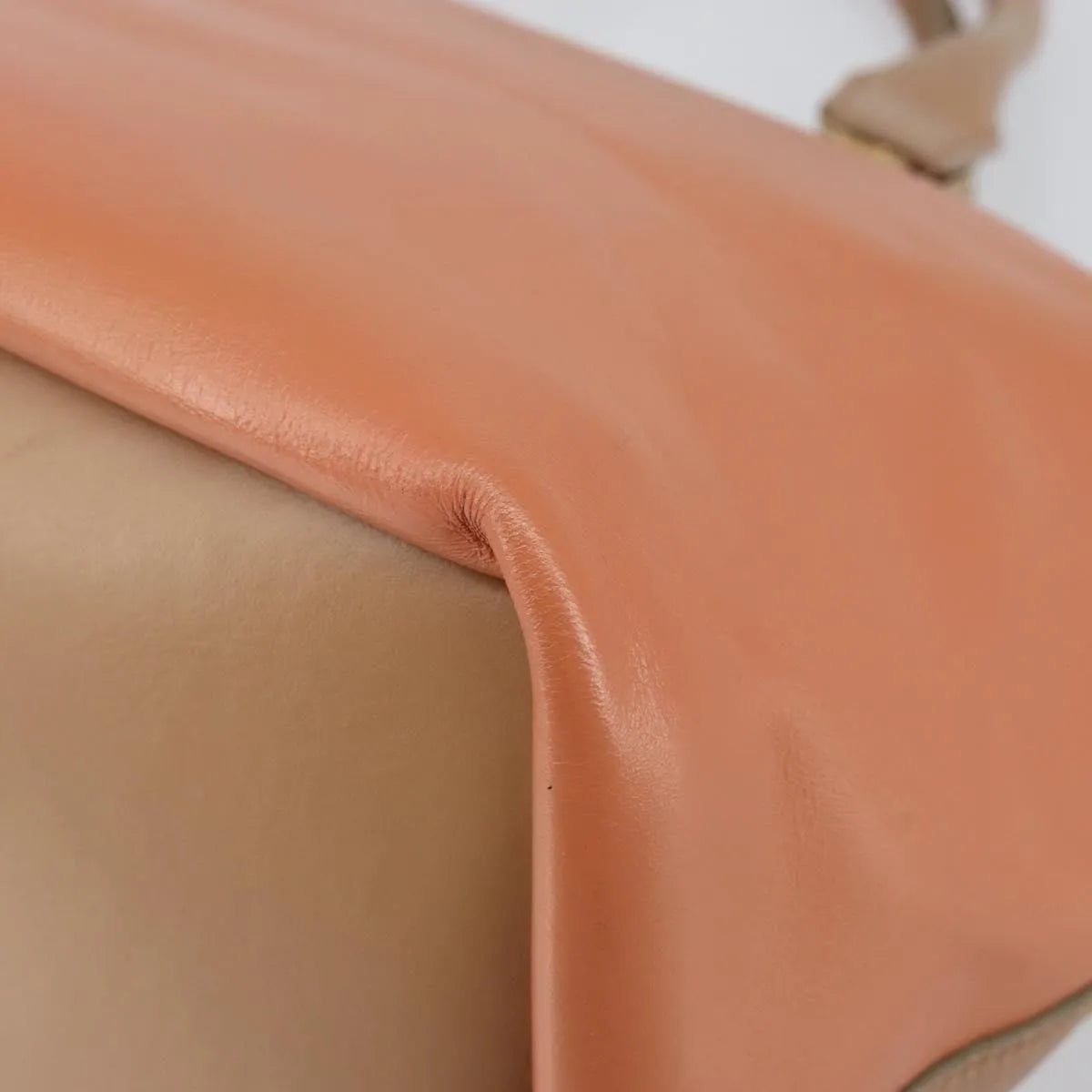 Chloe Bicolor Baylee Satchel Leather, Orange, Leather, Handbag