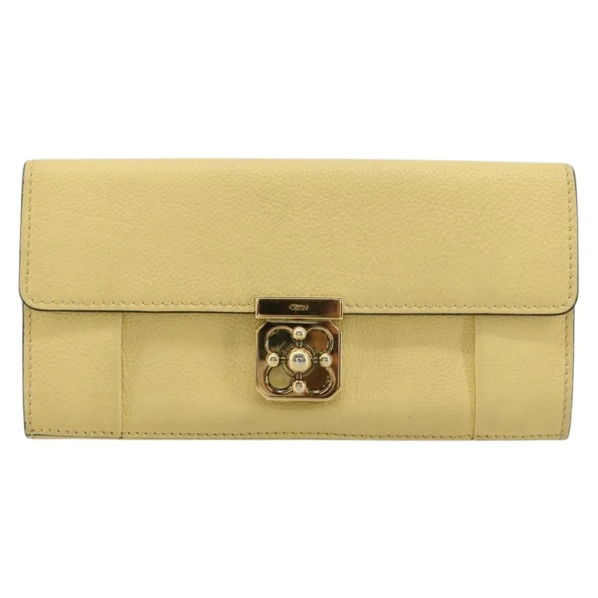 Chloe Marcie Continental Leather, Yellow, Leather, Wallet