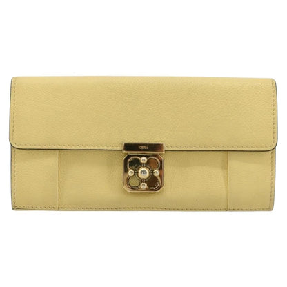 Chloe Marcie Continental Leather, Yellow, Leather, Wallet