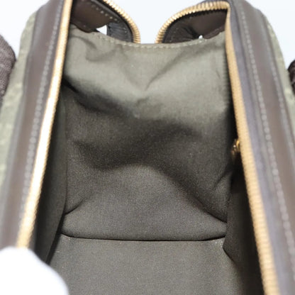 Louis Vuitton Joséphine Mini Lin, Khaki, Canvas, Handbag