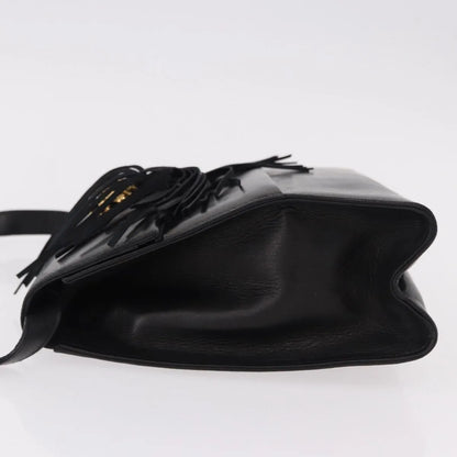 Salvatore Ferragamo Vintage Leather, Black, Leather, Shoulder Bag