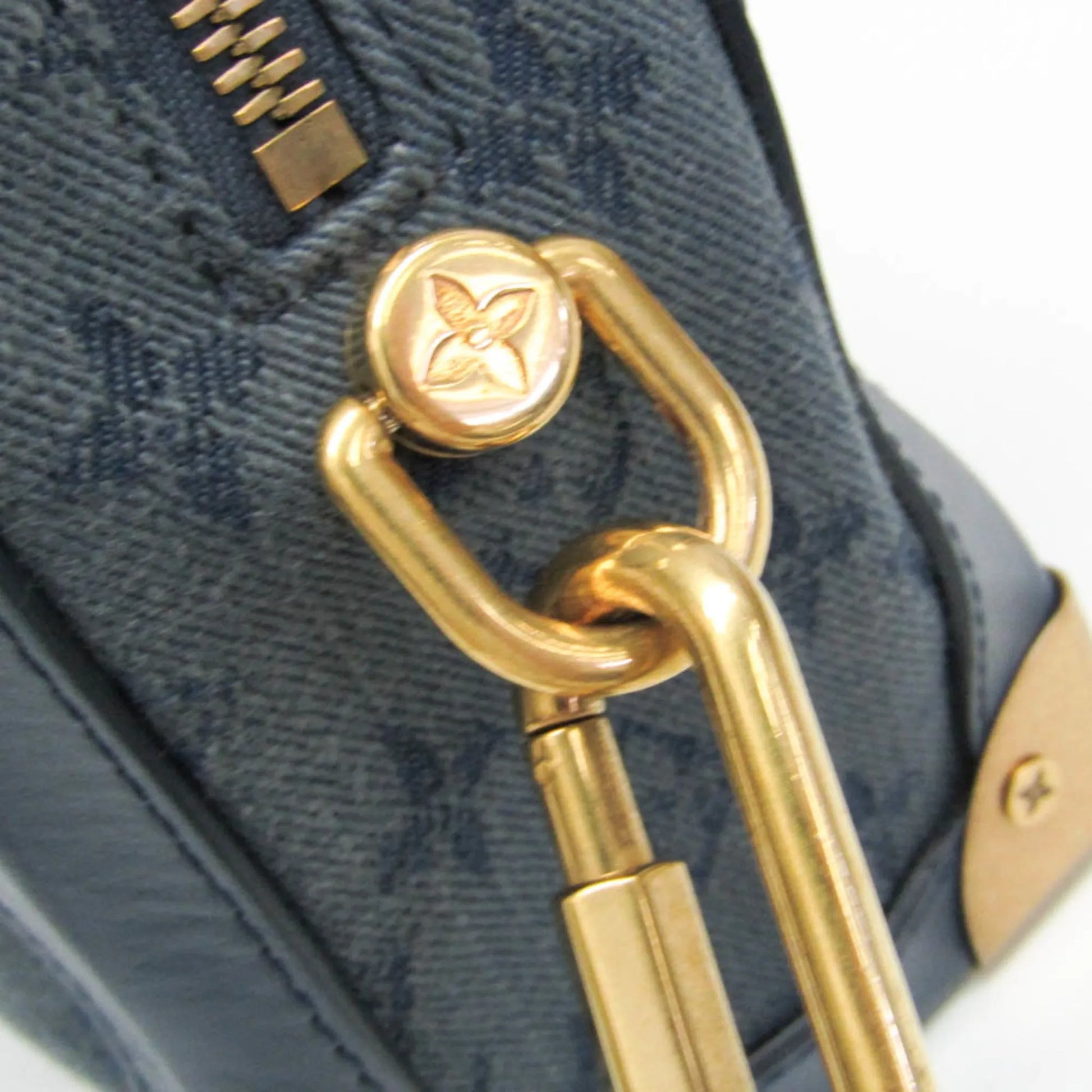 Louis Vuitton Soft Trunk Monogram Denim, Blue, Denim, Shoulder Bag