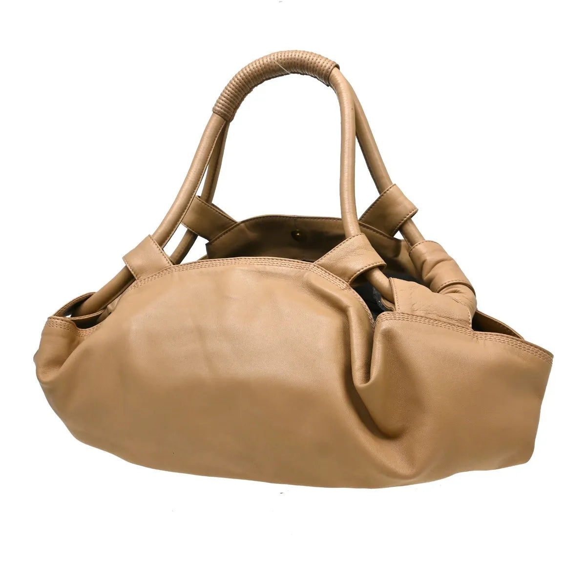 Loewe Anagram Logo Nappa Aire Hand Leather, Beige, Leather, Handbag