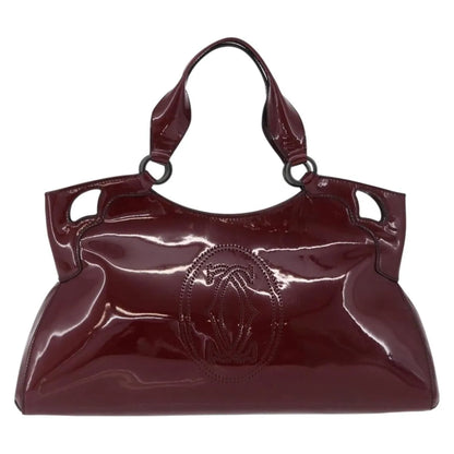 Cartier Marcello Patent leather, Burgundy, Patent Leather, Handbag