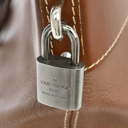 Louis Vuitton Suhali Lockit Leather, Brown, Leather, Handbag