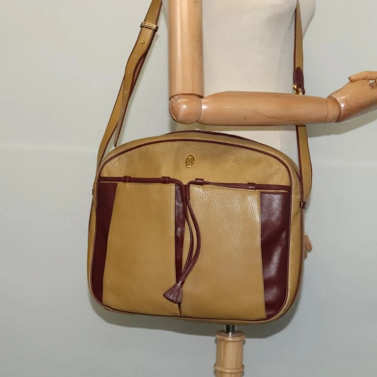 cartier Tasseled Must de Cartier Leather, Yellow, Leather, Shoulder Bag
