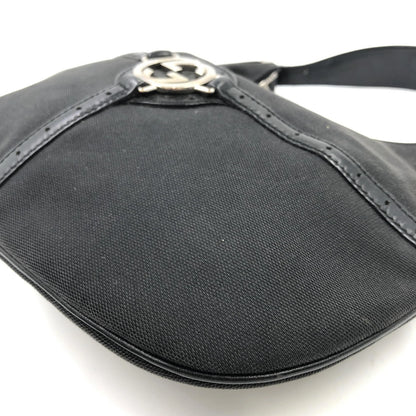 Gucci Reins Web Hobo Canvas, Black, Canvas, Handbag