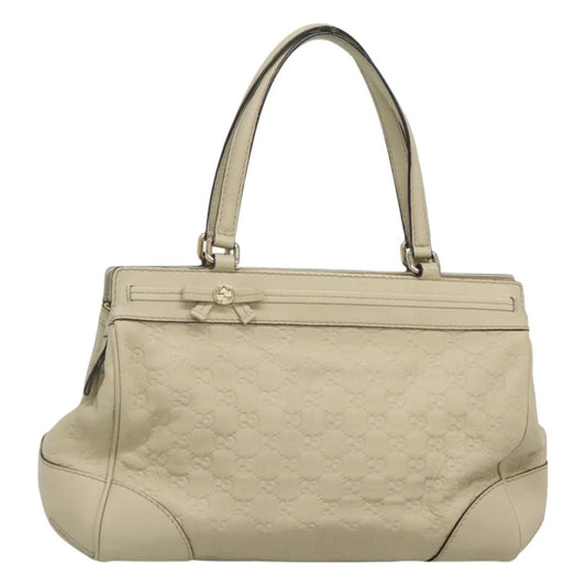Gucci Mayfair Satchel Guccissima Leather, Beige, Leather, Tote Bag