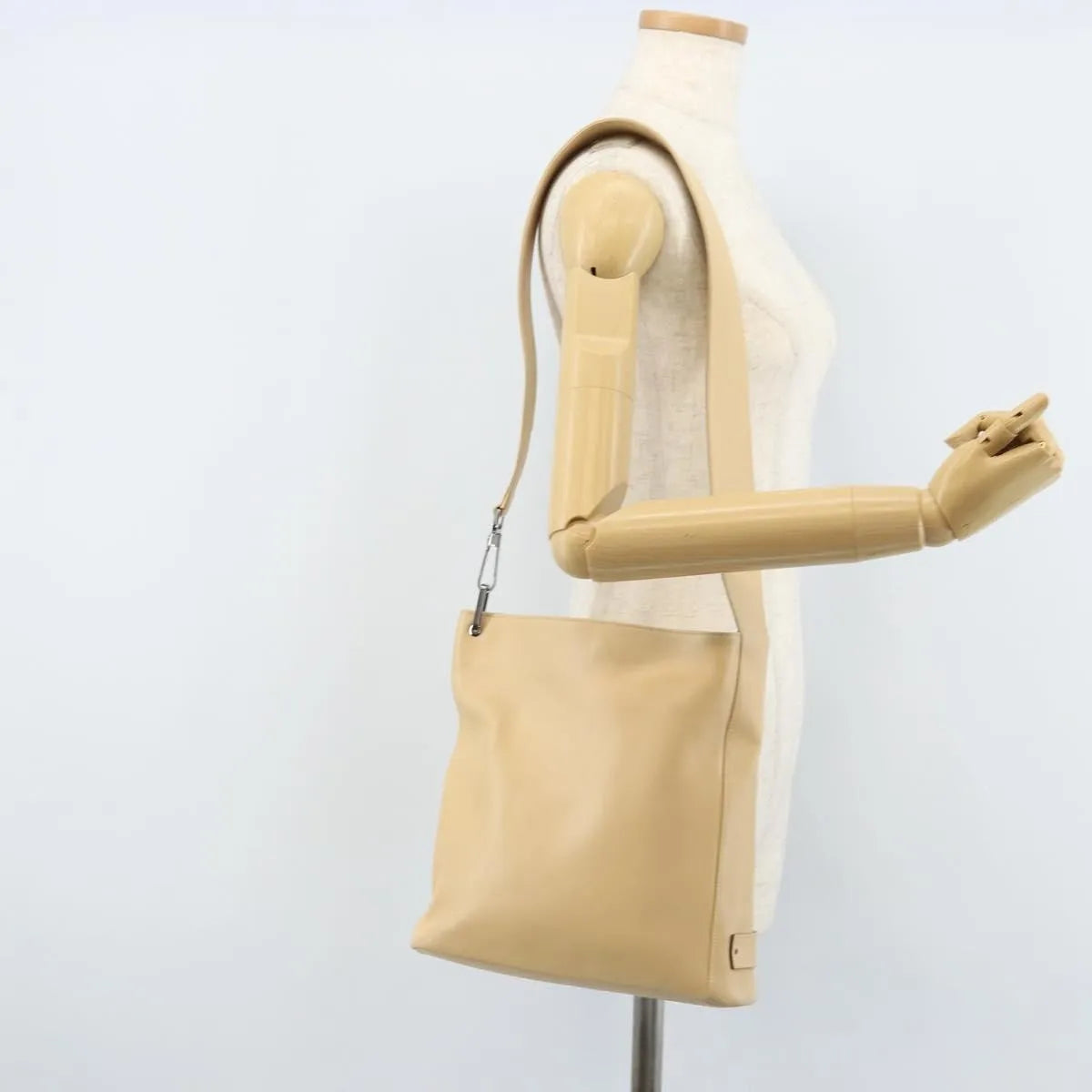Gucci Vintage Leather, Beige, Leather, Shoulder Bag