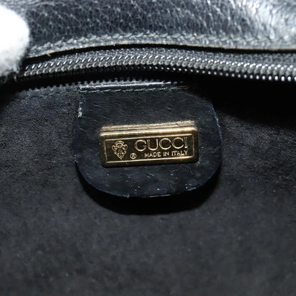 Gucci Vintage Leather, Black, Leather, Shoulder Bag