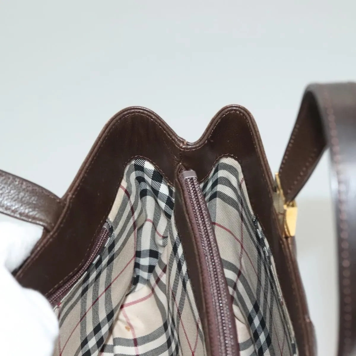 Burberry Vintage Leather, Brown, Leather, Handbag