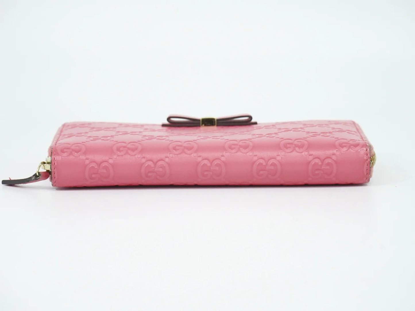 Gucci Zip Around Wallet (Outlet) Microguccissima Leather, Pink, Leather, Wallet