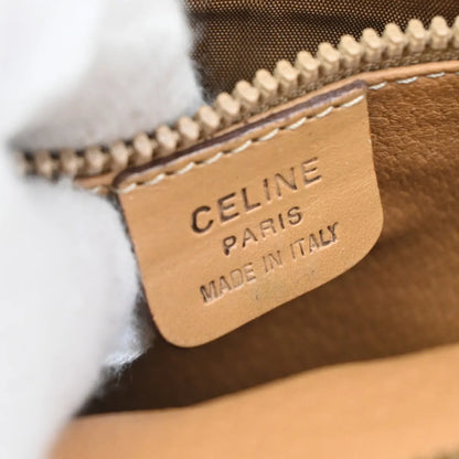 Celine Macadam Pochette Canvas and Leather, Brown, Canvas, Clutch