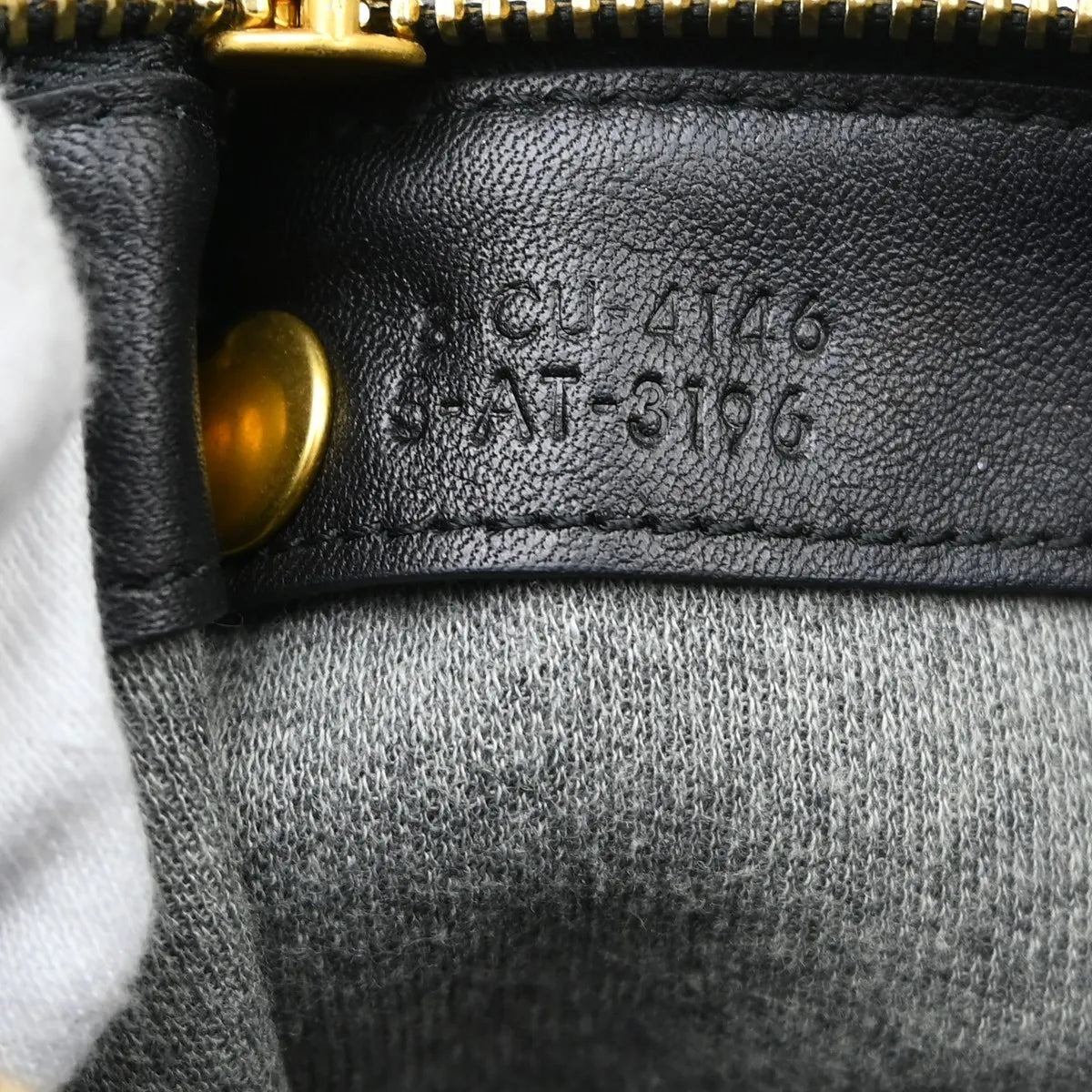 Celine Trio Leather, Black, Leather, Shoulder Bag