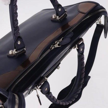 Balenciaga Holiday City Giant Studs Matte Calfskin, Navy, Leather, Handbag