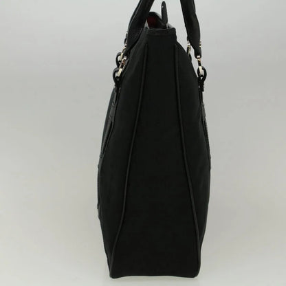 Bvlgari Vintage Canvas, Black, Canvas, Tote Bag