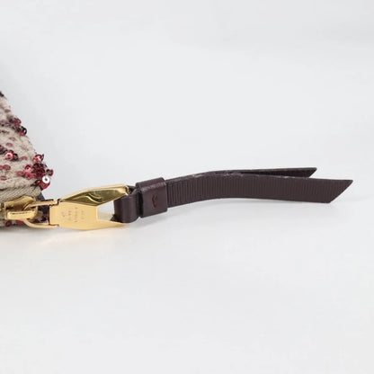 Louis Vuitton Pochette Felt and Sequin, Burgundy, Canvas, Clutch