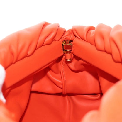 Bottega Veneta The Chain Leather, Orange, Leather, Shoulder Bag
