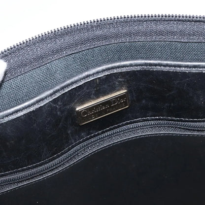 Christian Dior Vintage Honeycomb Canvas, Black, PVC, Shoulder Bag