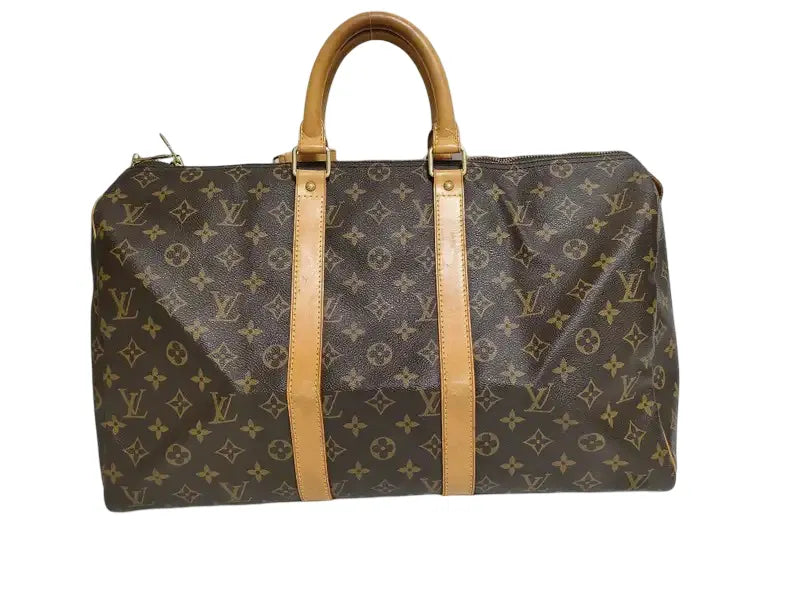 Louis Vuitton Keepall Monogram Canvas, Brown, Canvas, Travel Bag