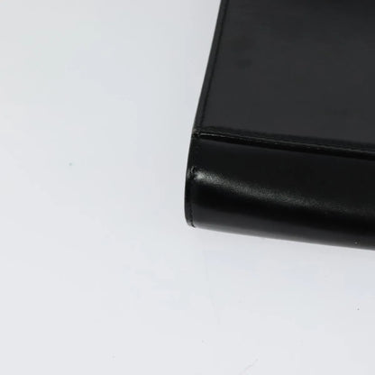 Celine Vintage Circle Logo Leather, Black, Leather, Shoulder Bag