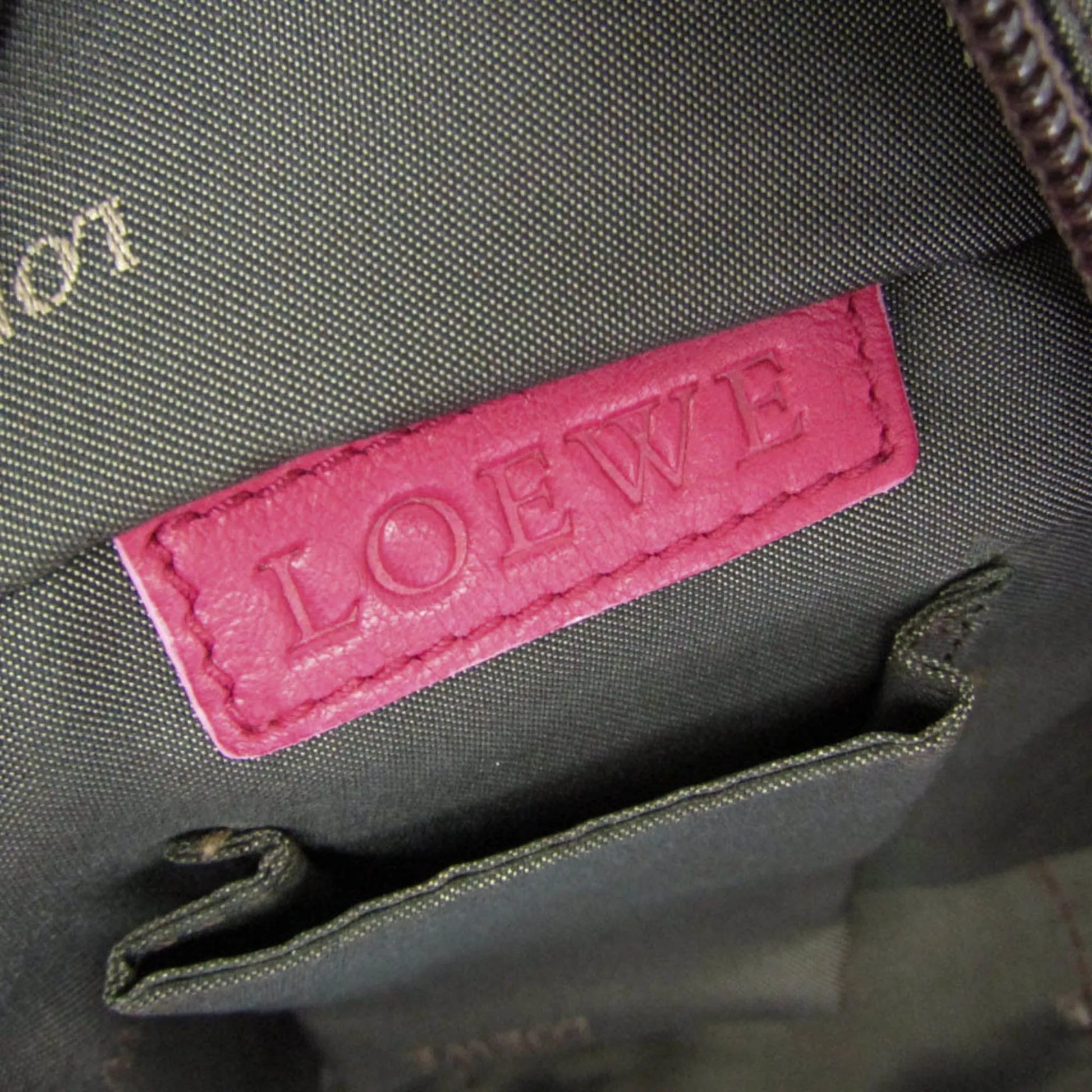 Loewe Anagram Logo Nappa Aire Hand Leather, Pink, Leather, Handbag