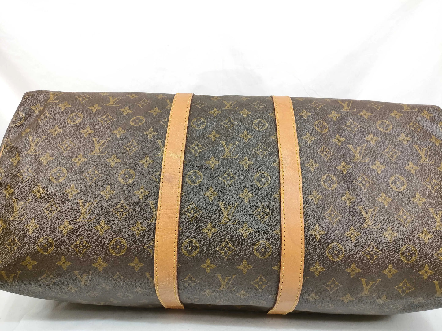 Louis Vuitton Keepall Monogram Canvas, Beige, Canvas, Travel Bag