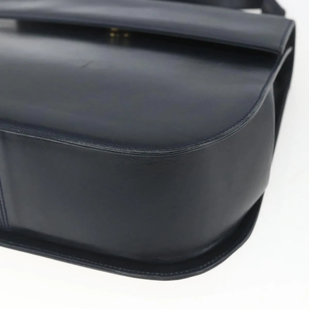 Salvatore Ferragamo Gancini Leather, Navy, Leather, Shoulder Bag