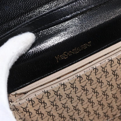 Saint Laurent Vintage Leather, Black, Leather, Shoulder Bag