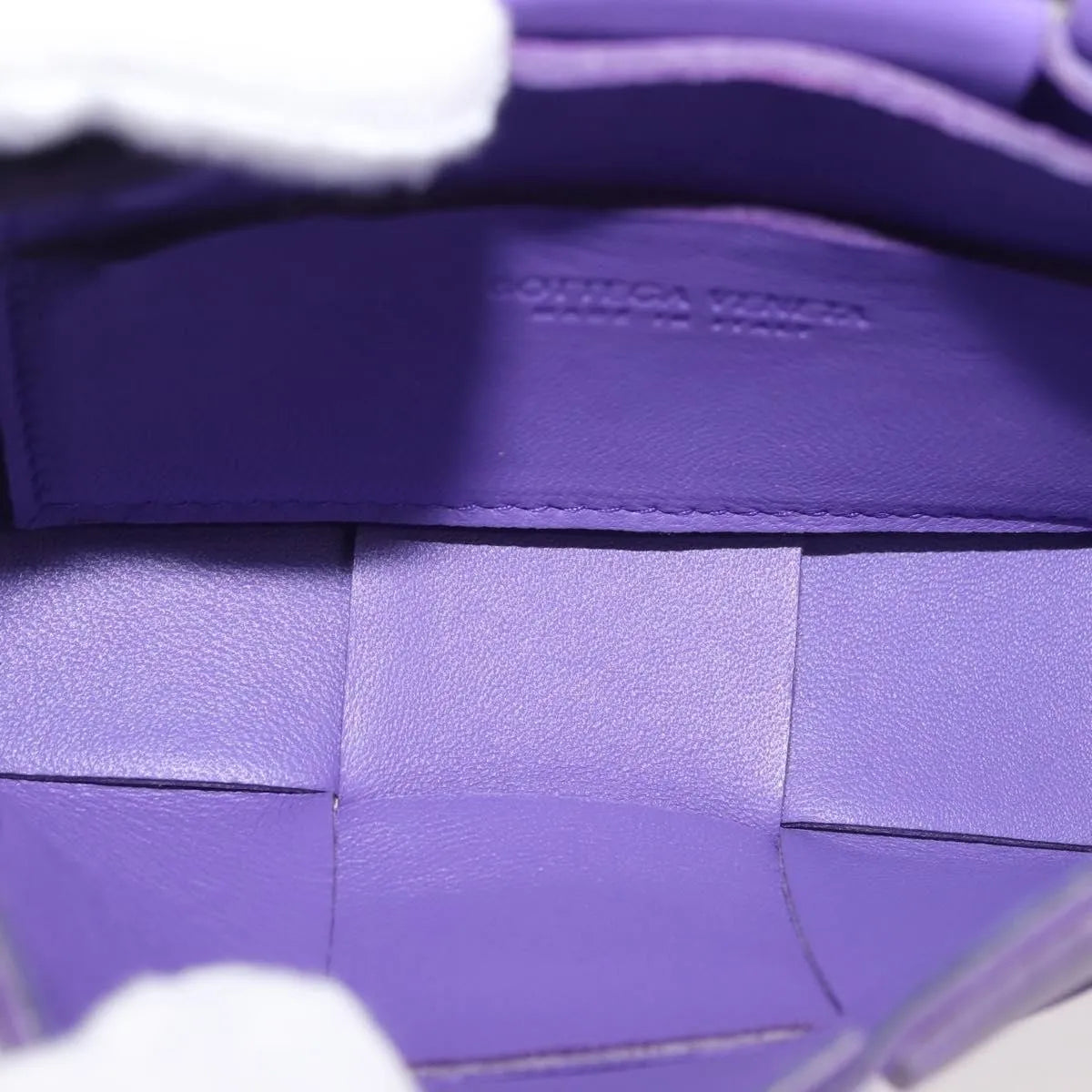 Bottega Veneta Cassette Maxi Intrecciato Leather, Purple, Leather, Clutch