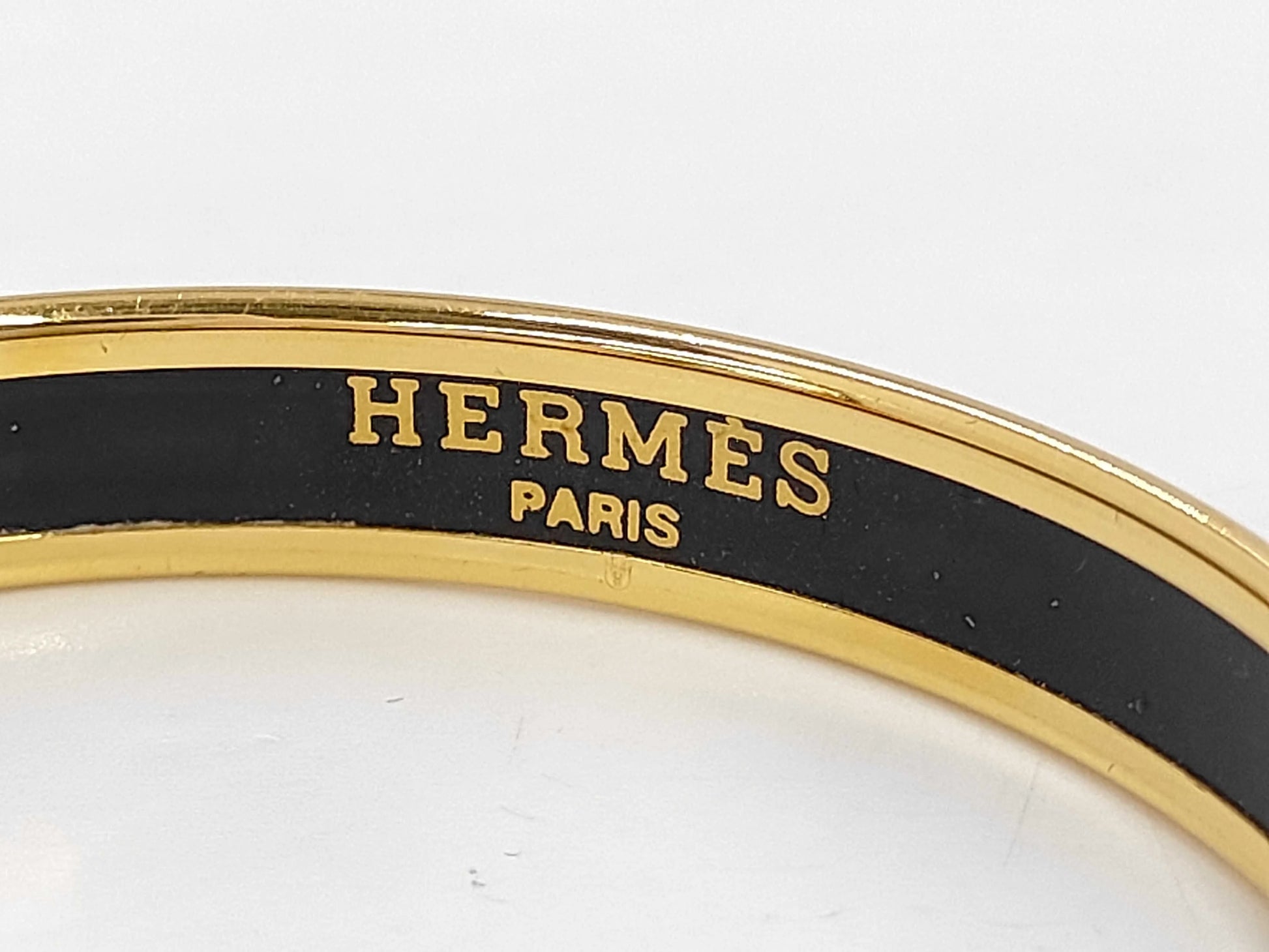 Hermes Uni Bangle Enamel, Multicolour, Metal, Bracelet
