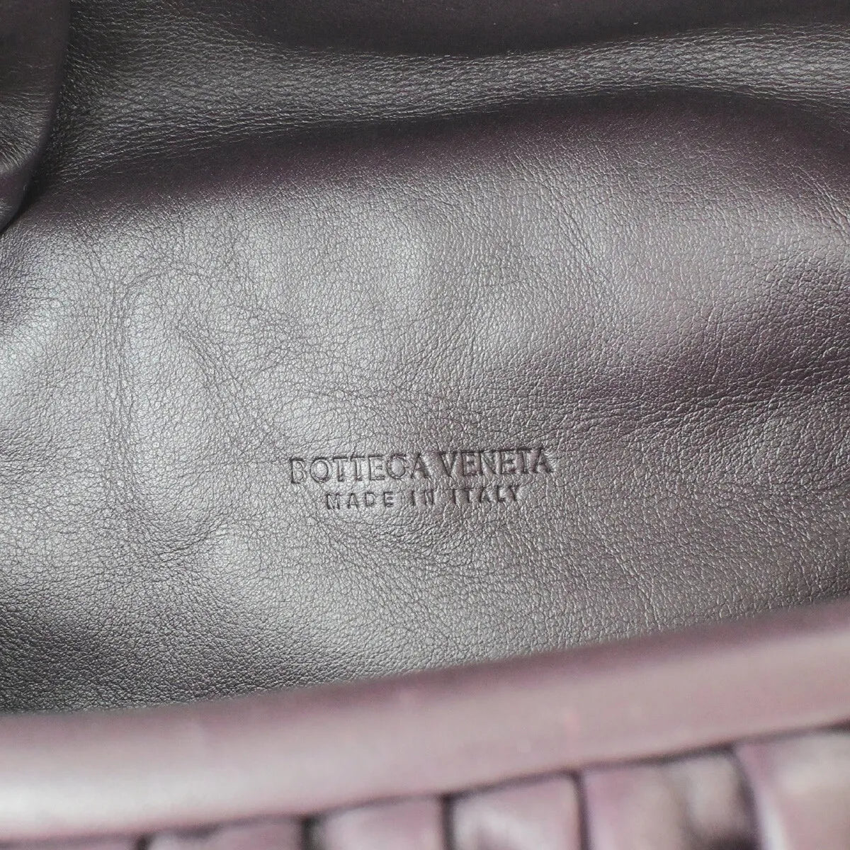 Bottega Veneta The Chain Leather, Burgundy, Leather, Handbag