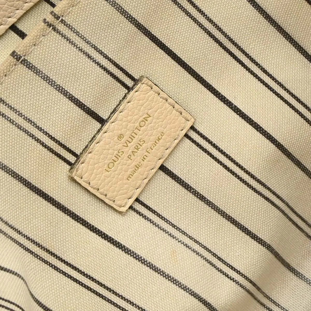 Louis Vuitton Braided Handle Pochette Metis Monogram Empreinte Leather, White, Leather, Handbag