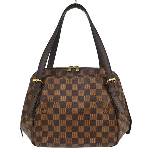 Louis Vuitton Belem Damier Ebene, Brown, Canvas, Shoulder Bag
