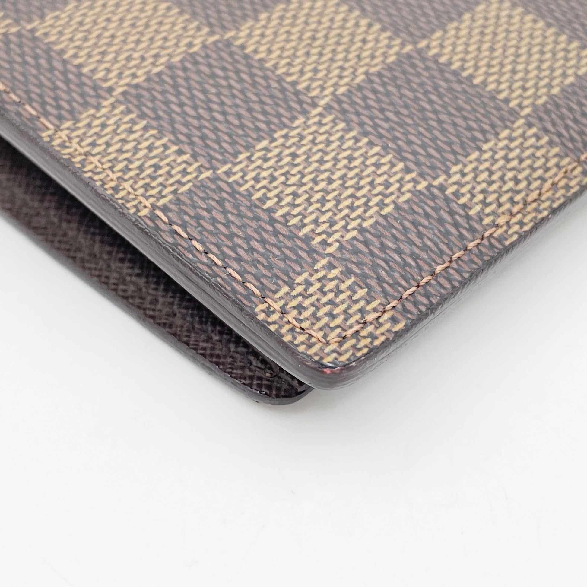 Louis Vuitton Bifold Damier, Brown, Canvas, Wallet