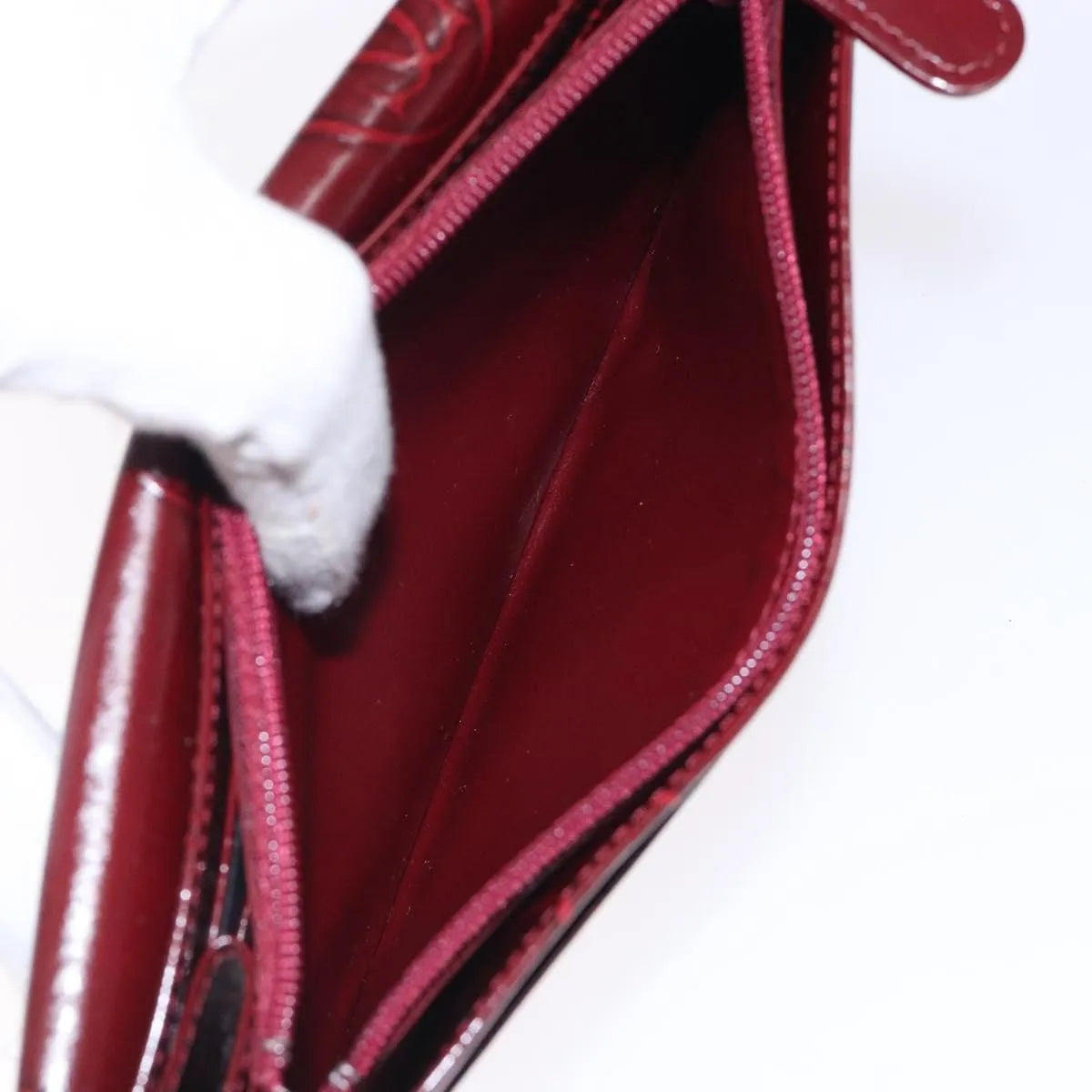 Cartier Happy Birthday Long Patent leather, Burgundy, Patent Leather, Wallet