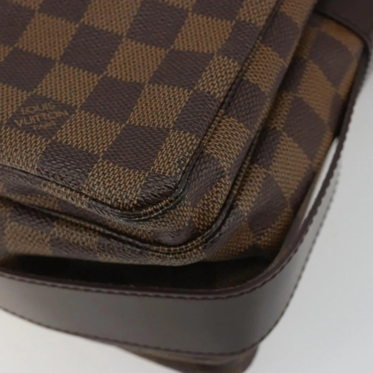 Louis Vuitton Naviglio Damier, Brown, Canvas, Shoulder Bag
