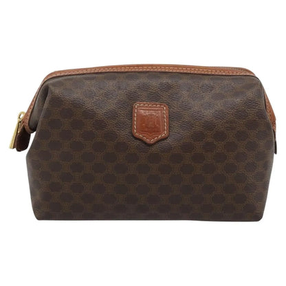 Celine C Macadam Canvas, Brown, Canvas, Clutch