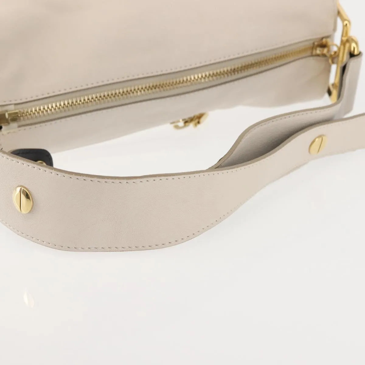 Chloe Vanessa Leather, Beige, Leather, Shoulder Bag