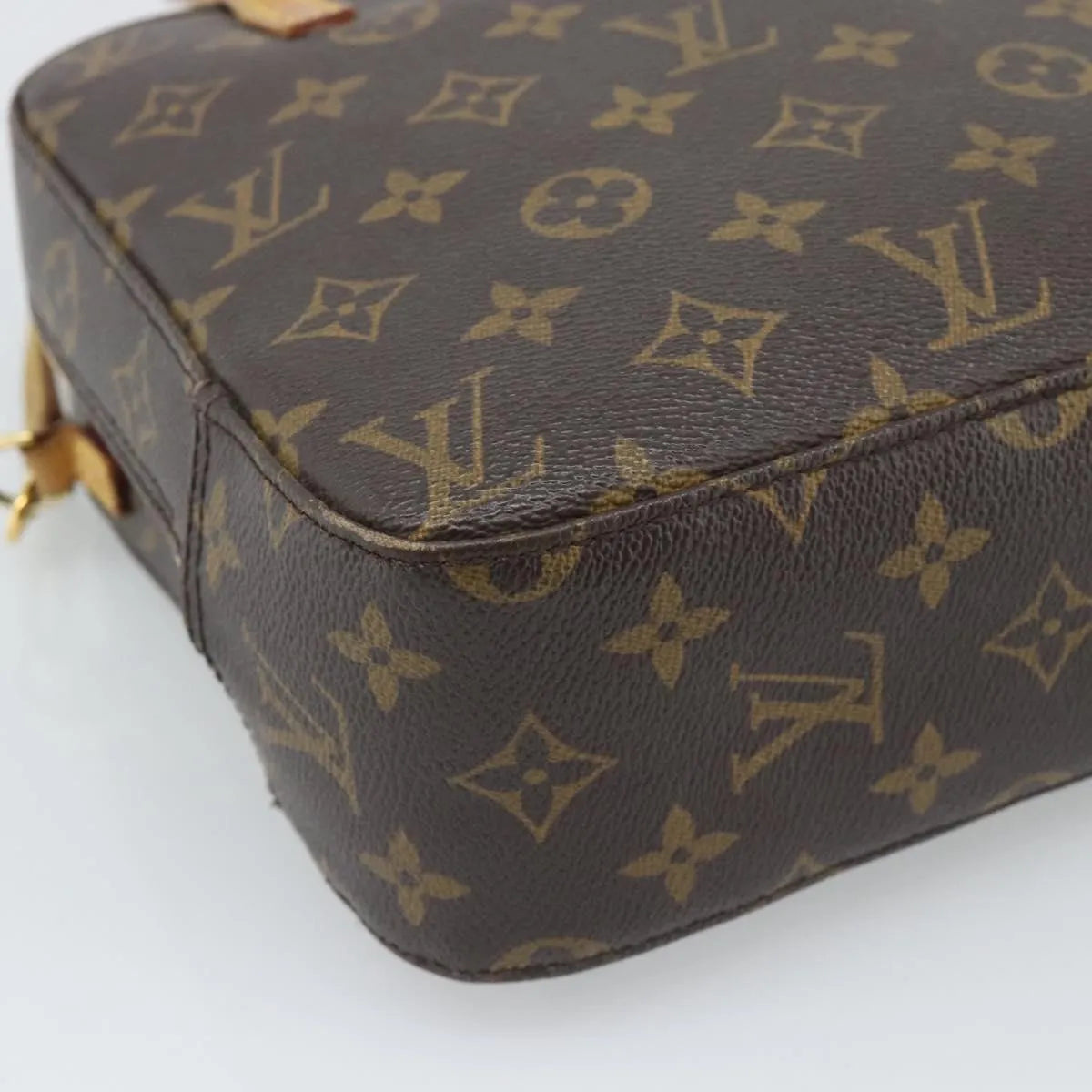 Louis Vuitton Spontini Monogram Canvas, Brown, Canvas, Handbag