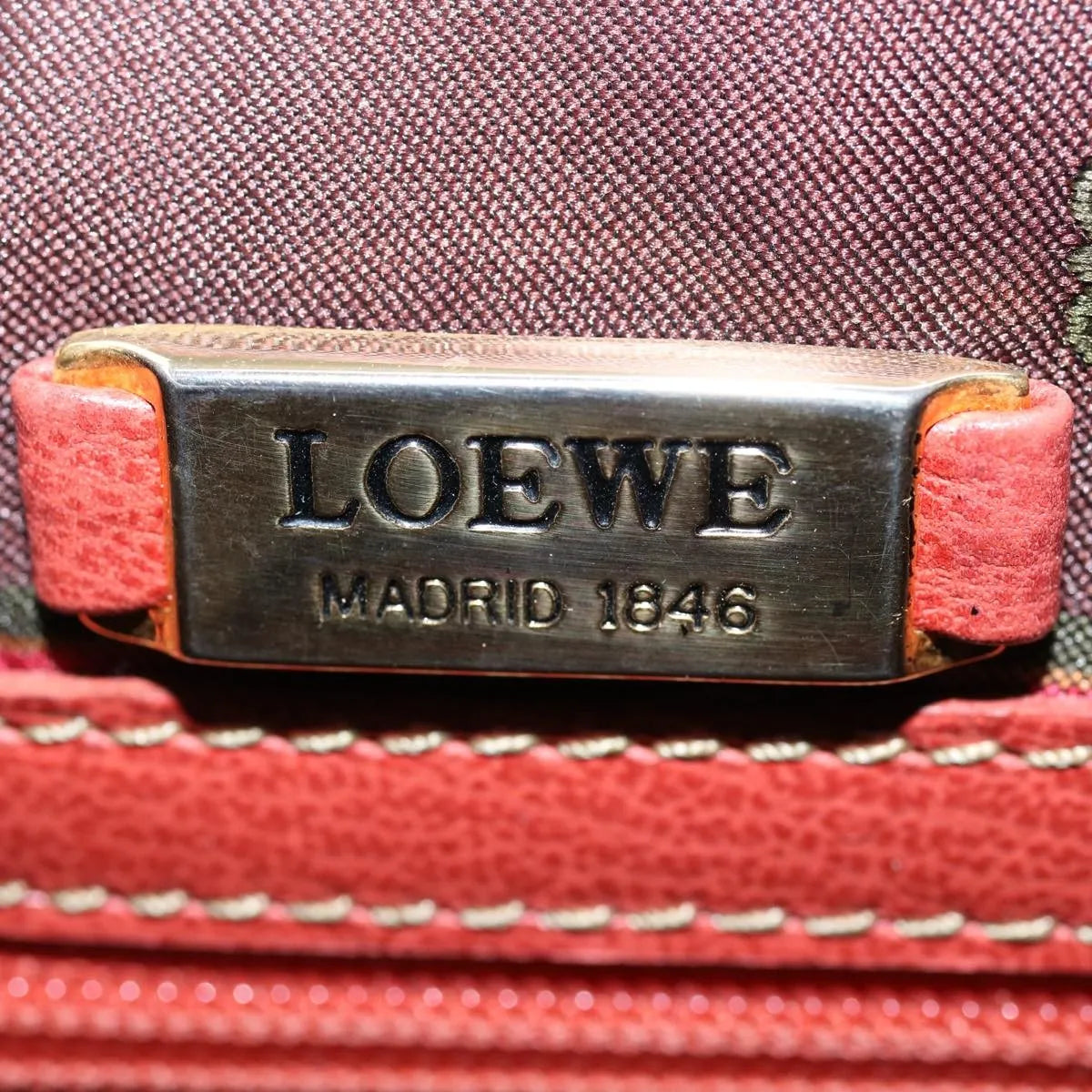 Loewe Vintage Velazquez Top Handle Leather, Orange, Leather, Handbag