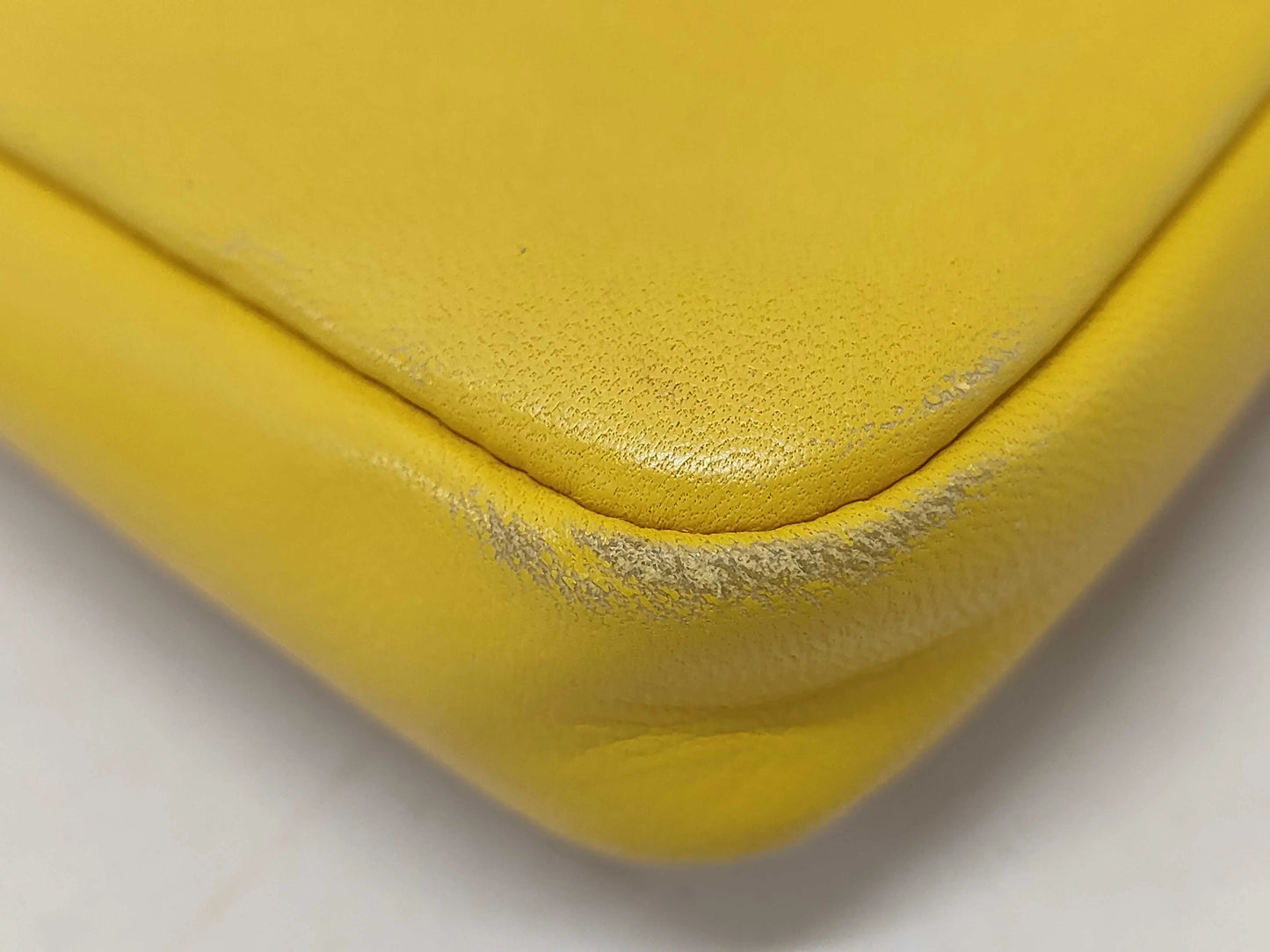 Fendi Baguette Leather, Yellow, Leather, Shoulder Bag